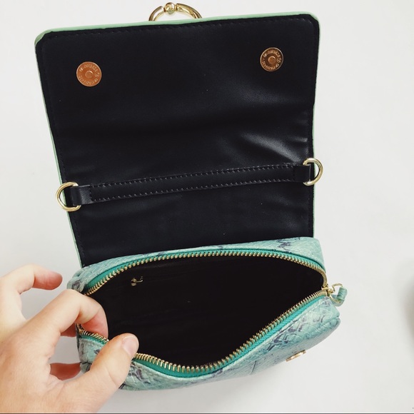 🆕Mimi Green Vegan Snake Skin Belt Bag Fanny Pack - Picture 5 of 8